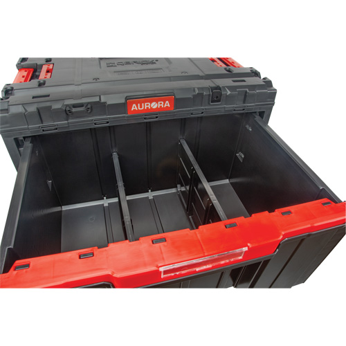 Arx&reg; Single Drawer Toolbox, 11-1/5" W x 18-3/10" D x 9-1/10" H, Black/Red Equipment World