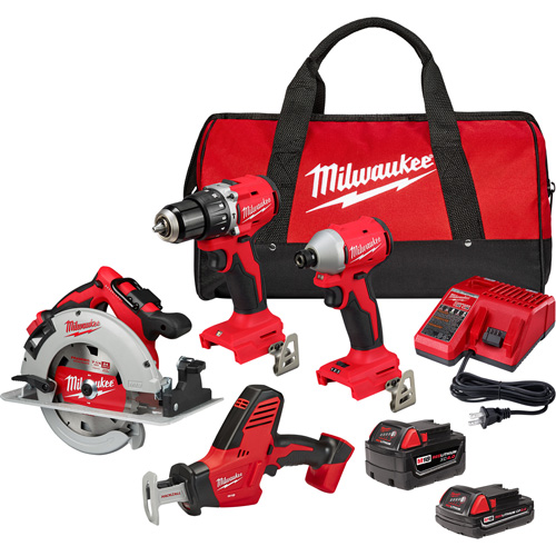 4-Tool Combo Kit, Lithium-Ion, 18 V Equipment World