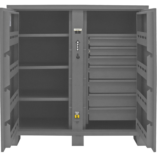 Jobsite Storage Cabinet, Steel, 59 Cubic Feet, Grey Equipment World