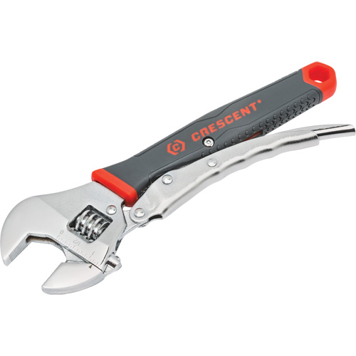 Locking Adjustable Dual Material Wrench, 10" L, 2-18/25" Max Width, Chrome/Polished Equipment World
