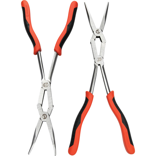 X2 Straight and Bent Long Nose Dual Material Plier Set, 2 Pieces Equipment World