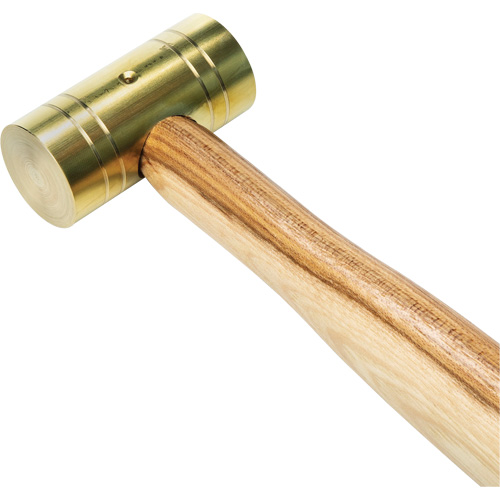 Brass Hammer with Hickory Handle, 1 lbs Head Weight, 11" L Equipment World