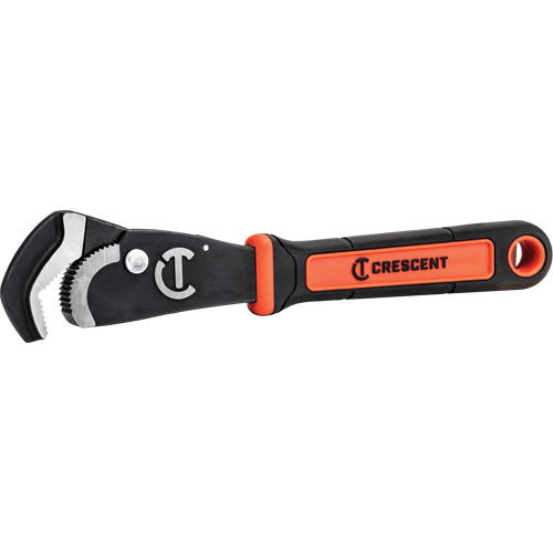 Self-Adjusting Dual Material Pipe Wrench, 1-1/2" Jaw Capacity, 12" Long, Black Oxide Finish, Cushion Handle Equipment World