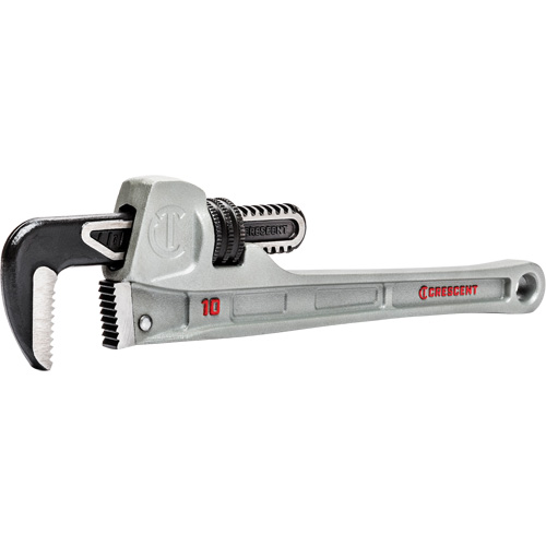 Slim Jaw Pipe Wrench, 1-9/10" Jaw Capacity, 10" Long, Powder Coated Finish, None Handle Equipment World