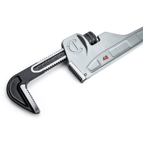Pipe Wrench, 6" Jaw Capacity, 48" Long, Powder Coated Finish, Non-Ergonomic Handle Equipment World