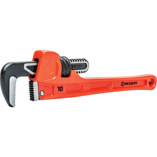 SLIM JAW Pipe Wrench, 1-9/10" Jaw Capacity, 10" Long, Powder Coated Finish, Non-Ergonomic Handle Equipment World