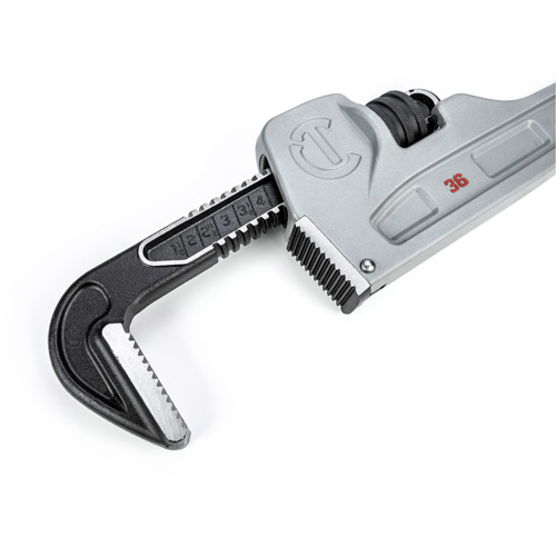Pipe Wrench, 5" Jaw Capacity, 36" Long, Powder Coated Finish, Non-Ergonomic Handle Equipment World