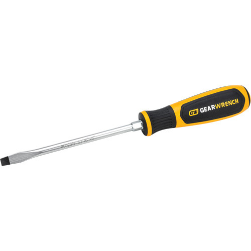 Slotted Dual Material Screwdriver, 5/16", 13-1/10" L, Plastic Handle Equipment World