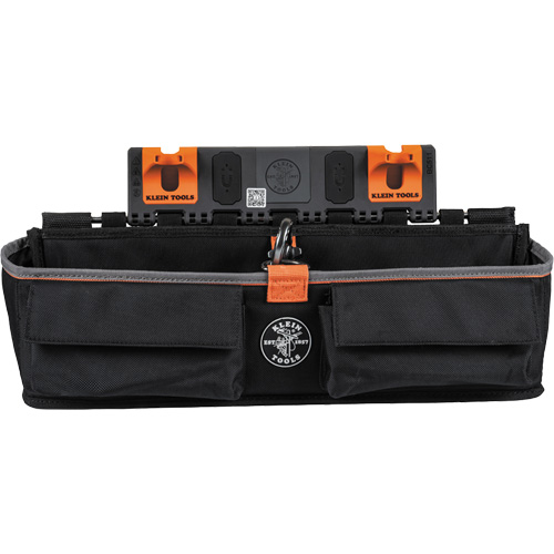 Bucket Work CentreS-Hook Large Pouch Module, Nylon, 3 Pockets, Black/Orange Equipment World