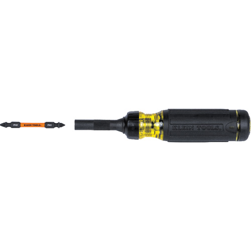 15-in-1 Ratcheting Impact-Rated Multi-Bit Torsion Zone Screwdriver, 9-1/2" L, Cushion Grip Handle Equipment World