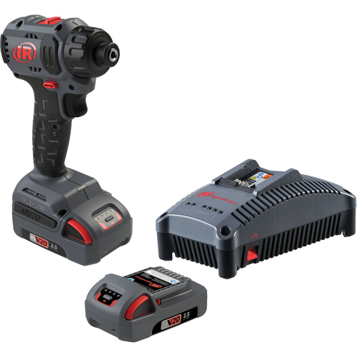 Cordless Compact Screwdriver Kit, 1/4", 37 ft-lbs Max. Torque, 20 V, Lithium-Ion Equipment World