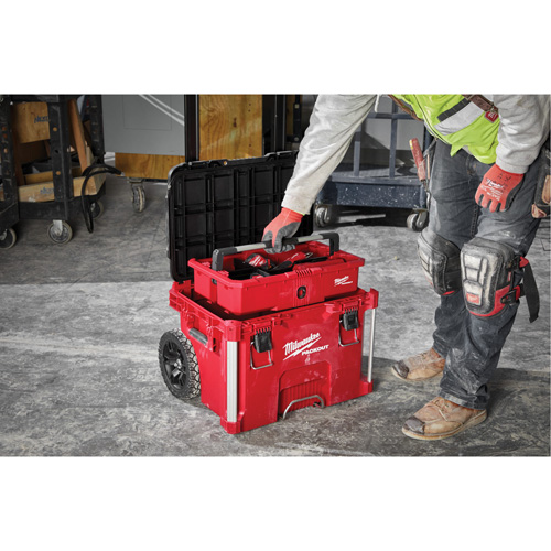 PACKOUT Rolling Tool Box, 18" x 22" x 19-1/2", Black/Red Equipment World