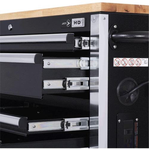 HDRC5212 HD Series Roller Cabinet, 12 Drawers, 51-1/4" W x 21" D x 40-3/10" H, Black Equipment World