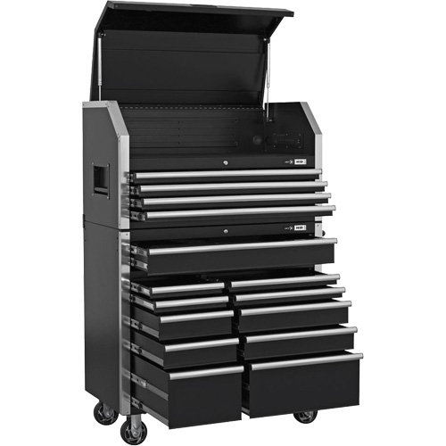 HDCC-4115 HD Series Toolbox Combo, 21-1/2" D x 44-1/5" W x 63-3/10" H, Black Equipment World