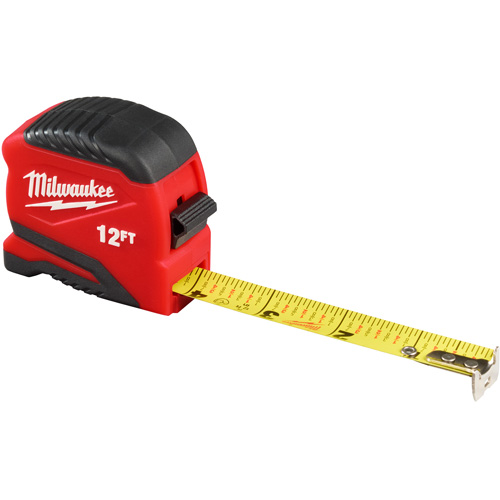 Compact Tape Measure, 13/16" x 12' Equipment World