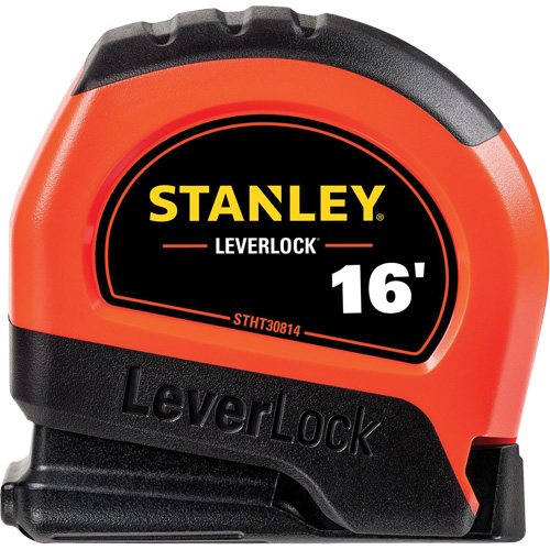 High-Visibility LEVERLOCK&reg; Tape Measure, 16', Imperial Graduations Equipment World