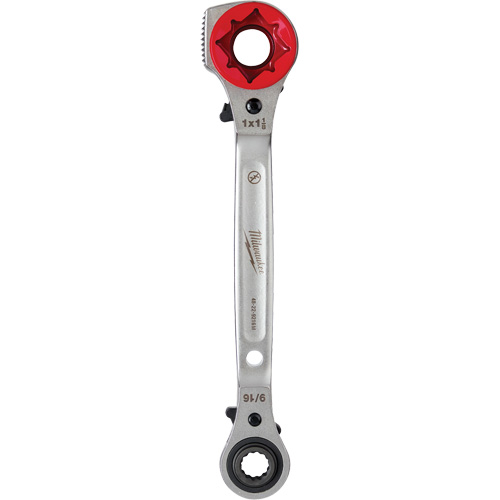 Lineman's 5-in-1 Ratcheting Wrench with Milled Strike Face, 3/4"/1"/1-1/8" Drive, Ergonomic Handle Equipment World