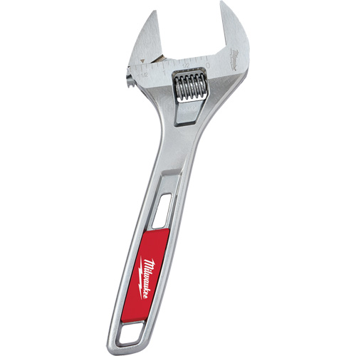Wide Jaw Adjustable Wrench, 8" L, Chrome Equipment World