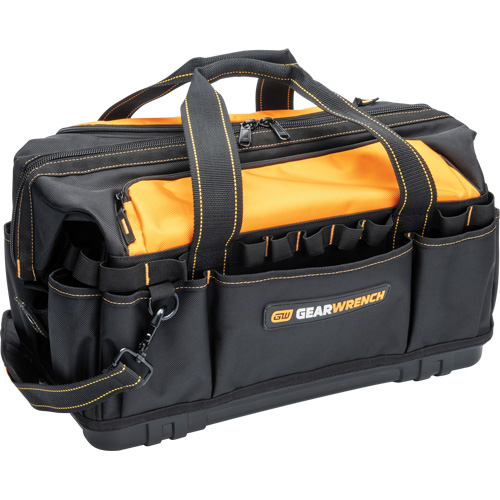 Professional 20" Tool Bag, Nylon, 33 Pockets, Black/Orange Equipment World