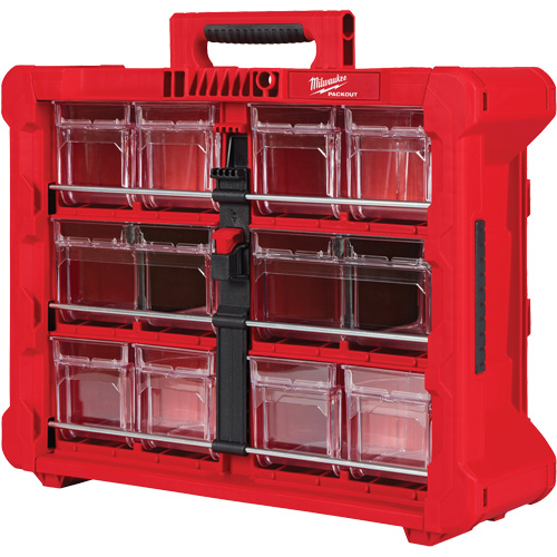 PACKOUT Tilt Bin Organizer, 15-1/5" x 19-7/10" x 6-7/10", Black/Red Equipment World