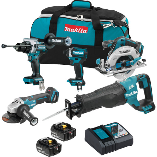 18V LXT Brushless 5 Tool Combo Kit, Lithium-Ion, 18 V Equipment World