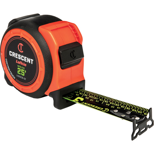  CONTROLTOUCH NITE EYE Tape Measure, 1-3/16" x 25', SAE Graduations Equipment World