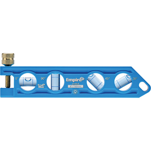 TRUE BLUE&reg; Die Cast Torpedo Level, 6" L, Aluminum, 4 Vials Equipment World