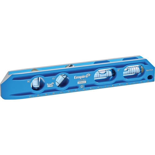 TRUE BLUE&reg; Die Cast Torpedo Level, 8" L, Aluminum, 4 Vials, Magnetic Equipment World