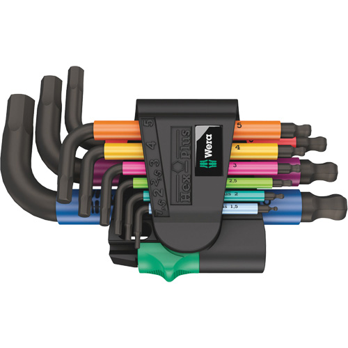 950/9 Hex-Plus Multicolour 2 L-Key Set, 9 Pcs., Metric Equipment World