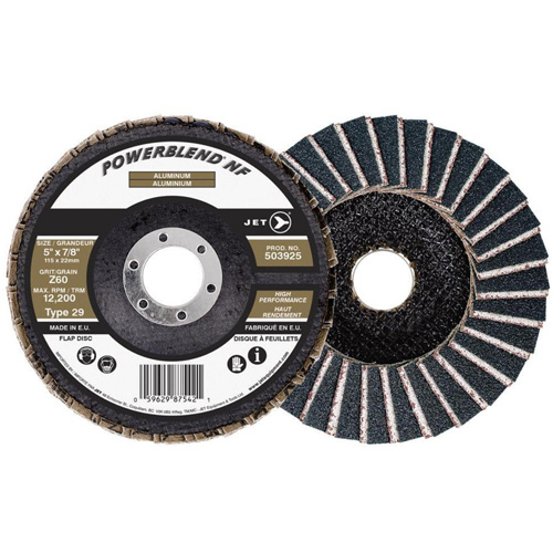 POWERBLEND NF Flap Disc, 5" x 7/8", Type 29, Z60 Grit, Zirconia Alumina Equipment World