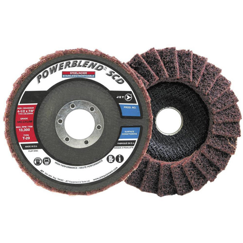 POWERBLEND SCD Surface Conditioning Flap Disc, 5" x 7/8", Type 29, Medium Grit Equipment World