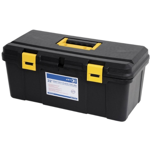 JPTB-22 Plastic Hand Tool Box, 22" W x 10-1/4" D x 9-1/2" H, Black Equipment World