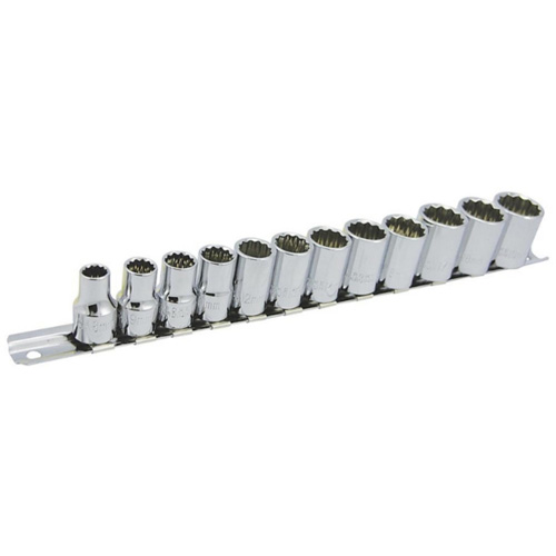 SS3812M-12 12-Point Metric Socket Set, 12 Pcs, 3/8" Drive Size Equipment World