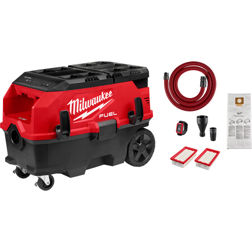 M18 FUEL PACKOUT 9 Gallon Dual-Battery Dust Extractor with VACLINK, 27-3/4" x 16-3/4" x 19" Equipment World