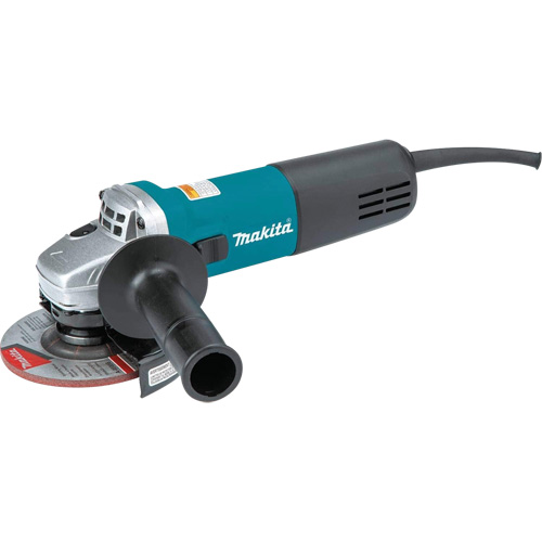 Angle Grinder with AC/DC Thumb Switch, 4-1/2", 120 V, 7.5 A, 11000 RPM Equipment World