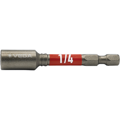 Impactech&reg; Nut Driver, 1/4" Tip, 1/4" Drive, 2-9/16" L, Magnetic Equipment World