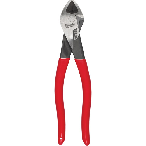 Angled Head Diagonal Dipped Grip Cutting Pliers, 8" L Equipment World