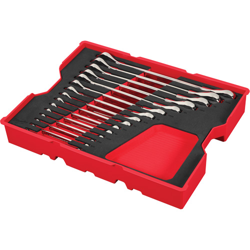 SAE Wrench Set with Tray for PACKOUT Drawers, Ratcheting Combination, 15 Pieces, Imperial Equipment World