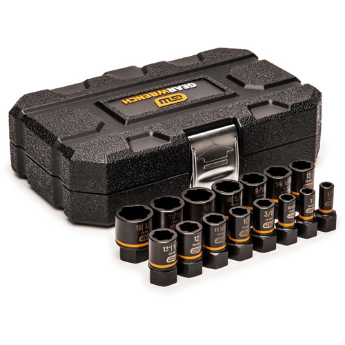 Bolt Biter Extraction Socket Set, 15 Pcs, Impact, 1/4"/3/8" Drive Size Equipment World