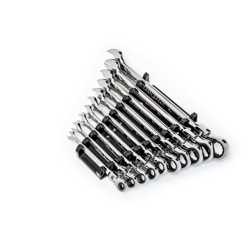 90-Tooth 12 Point SAE Wrench Set, Flex Head/Ratcheting Combination, 10 Pieces, Imperial Equipment World