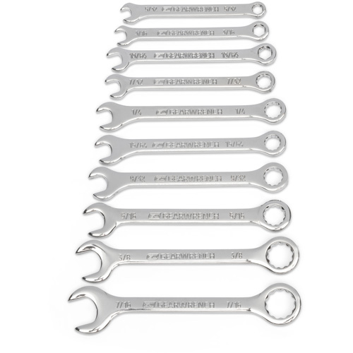 SAE Midget Wrench Set, Combination, 10 Pieces, Imperial Equipment World