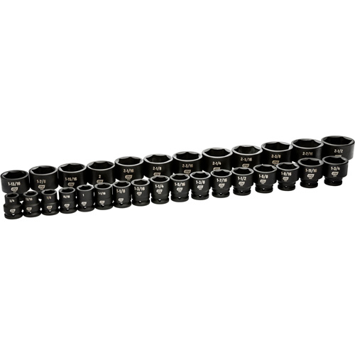 6 Point SAE Socket Set, 29 Pcs, Impact, 3/4" Drive Size Equipment World