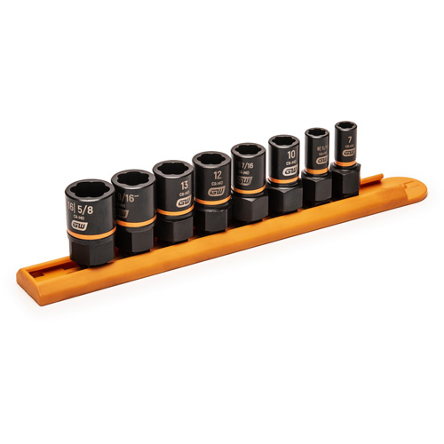 Bolt Biter Extraction Socket Set, 8 Pcs, Impact, 1/4"/3/8" Drive Size Equipment World