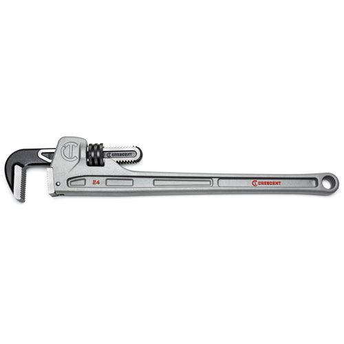 Pipe Wrench, 3-1/2" Jaw Capacity, 24" Long, Powder Coated Finish, Ergonomic Handle Equipment World