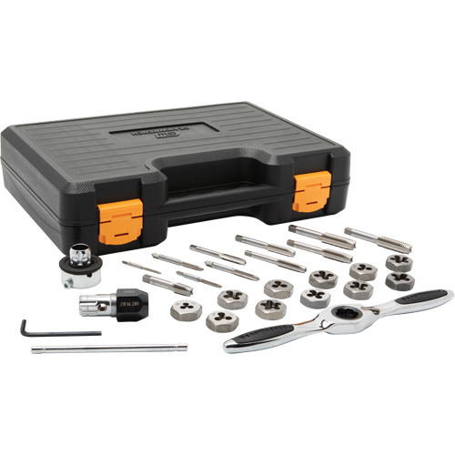 Metric Ratcheting Tap & Die Set, 27 Pieces Equipment World