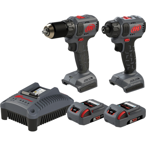 Compact Drill & Screwdriver Cordless Combo Tool Kit, Lithium-Ion, 20 V Equipment World