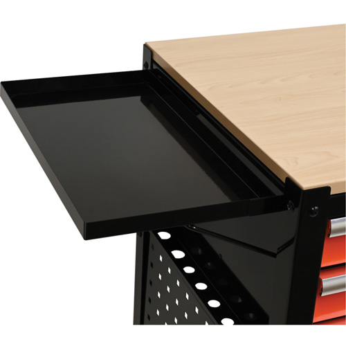 Chariot utilitaire, 4 tiroirs, Noir/Orange Equipment World