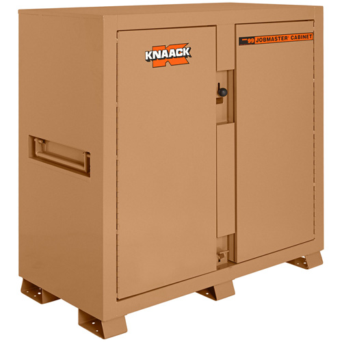 Model 99 Jobsite Cabinet with Double Doors & 2 Padlocks, Steel, 59.4 Cubic Feet, Tan Equipment World