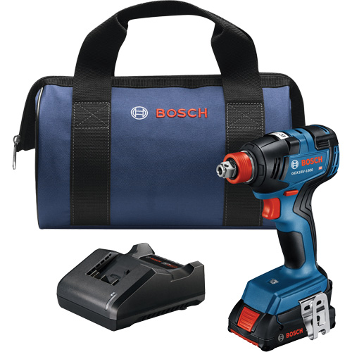 Two-In-One Bit/Socket Impact Driver/Wrench Kit, 1/2", 1800 in-lbs. Max. Torque, 18 V, Lithium-Ion Equipment World