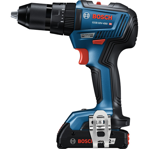 EC Brushless 1/2 In. Hammer Drill/Driver Kit, 1/2" Chuck, 18 V Equipment World